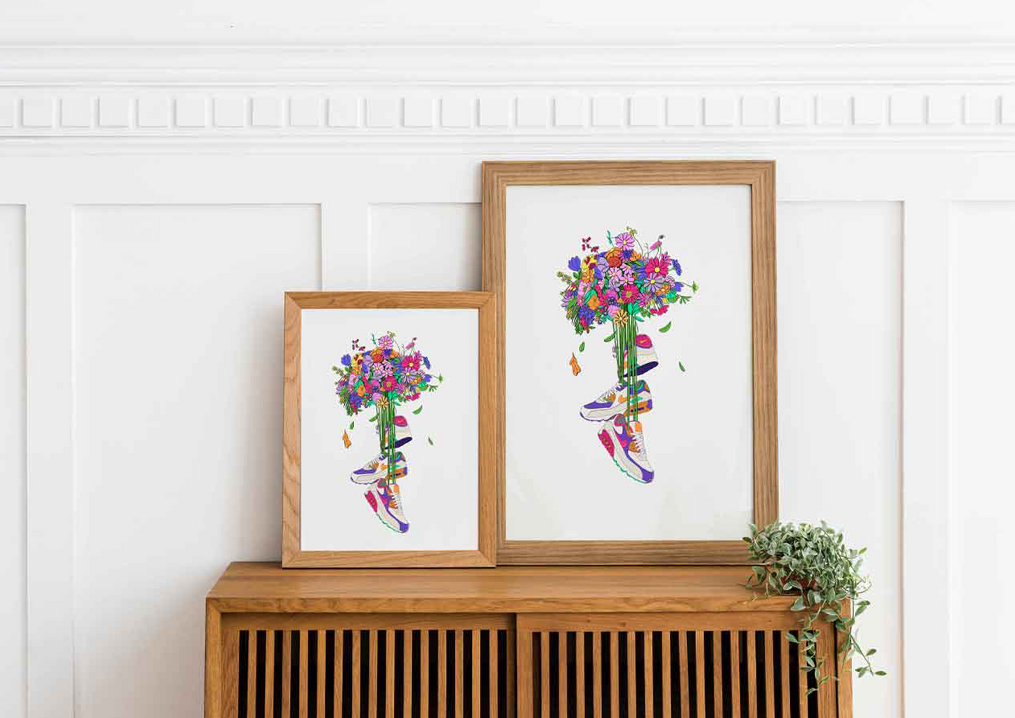 Affiche sneakers ballon, chez didine décoration d'intérieur