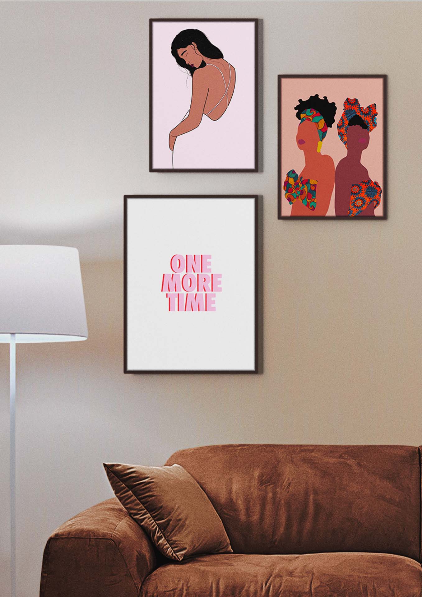 Composition d'affiche de la boutique Chez Didine. Décorer votre intérieur des affiches créatives colorées et qui s’inspire de l’Afrique
