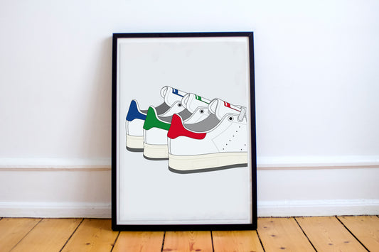 Affiche Chez didine sneakers en 3 couleurs