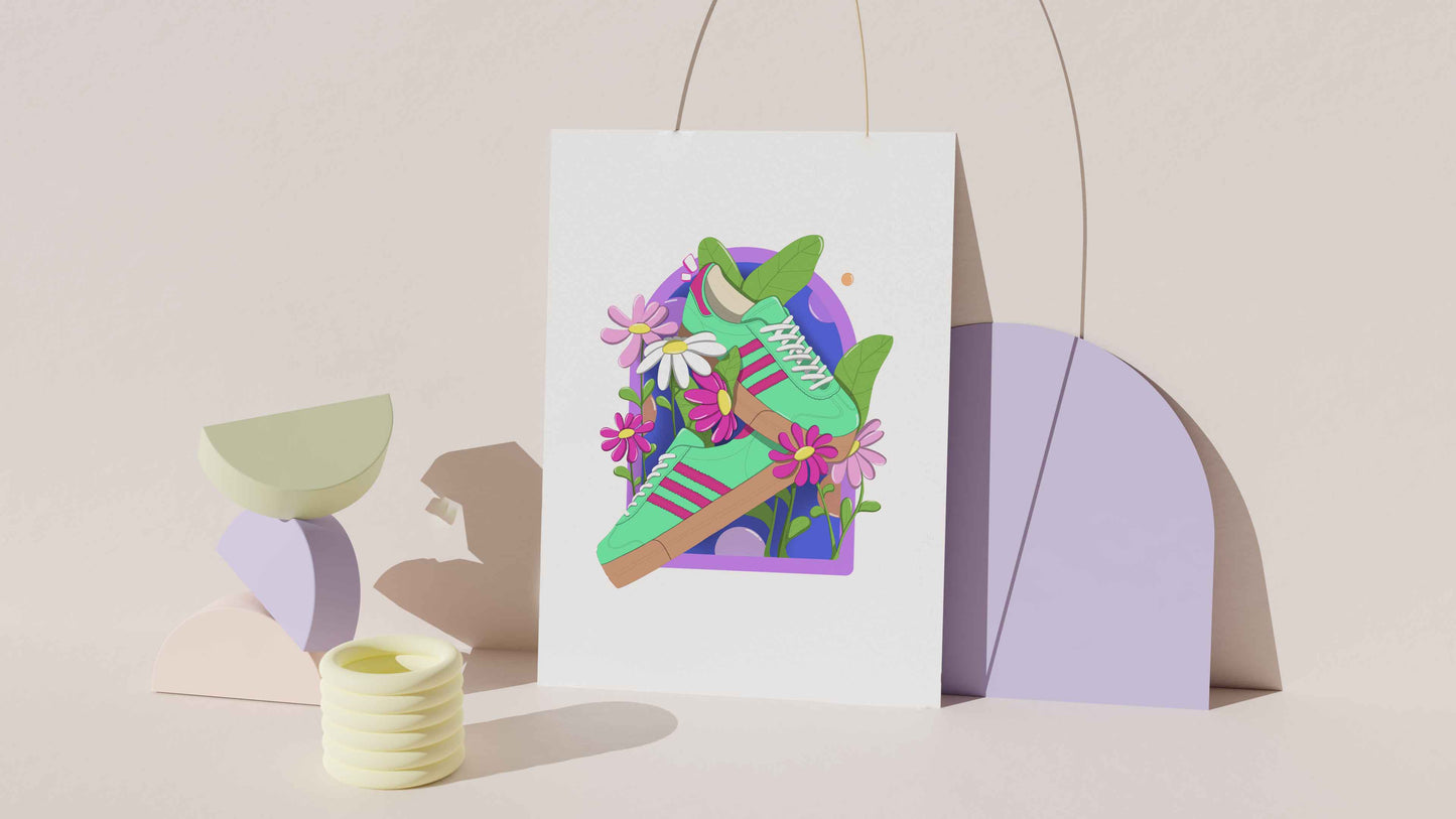 Sneakers illustration - Poster
