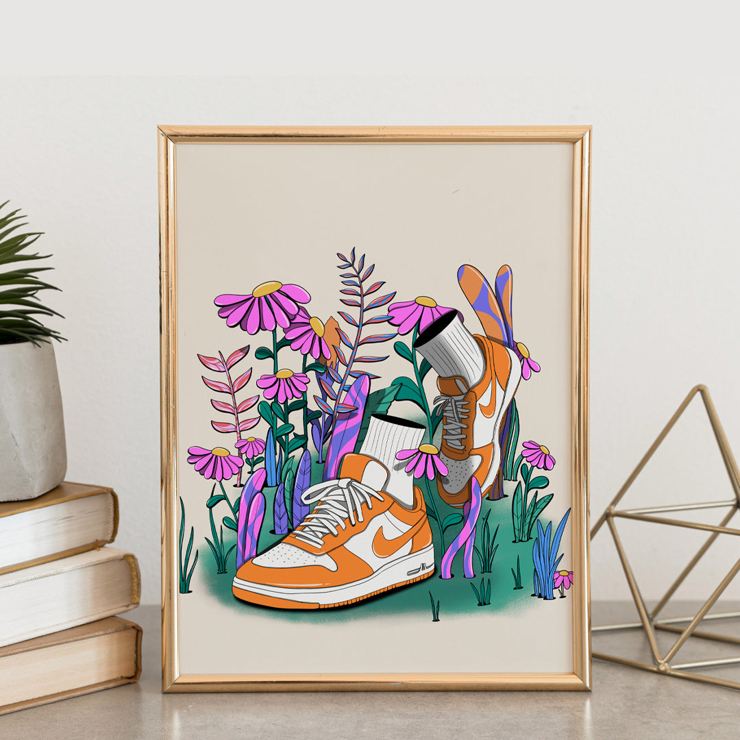 Affiche "Sneaker Bloom" – L'Art Floral Rencontre le Street Style