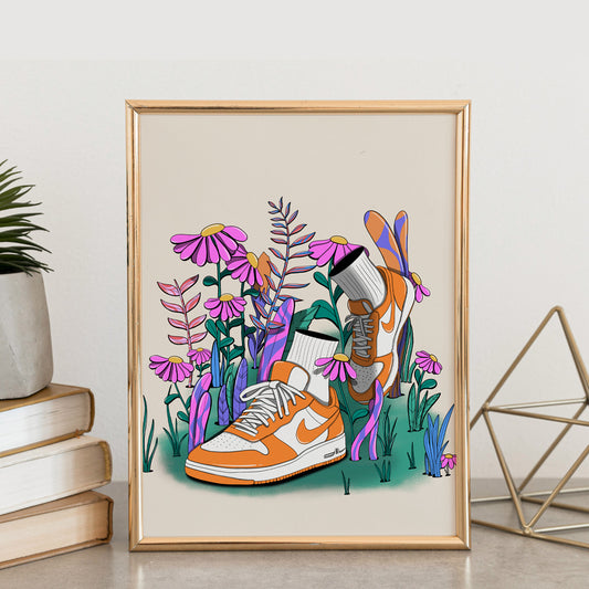 Affiche "Sneaker Bloom" – L'Art Floral Rencontre le Street Style