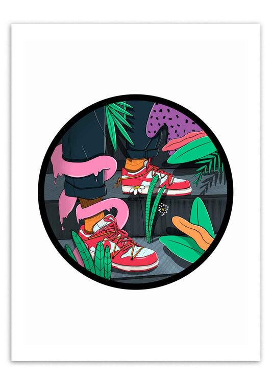 Affiche Air tropical. Une illustration imprimée sur un papier de qualité aux formats 30 par 40 cm, 21 par 29,7 cm et en 300 grammes.