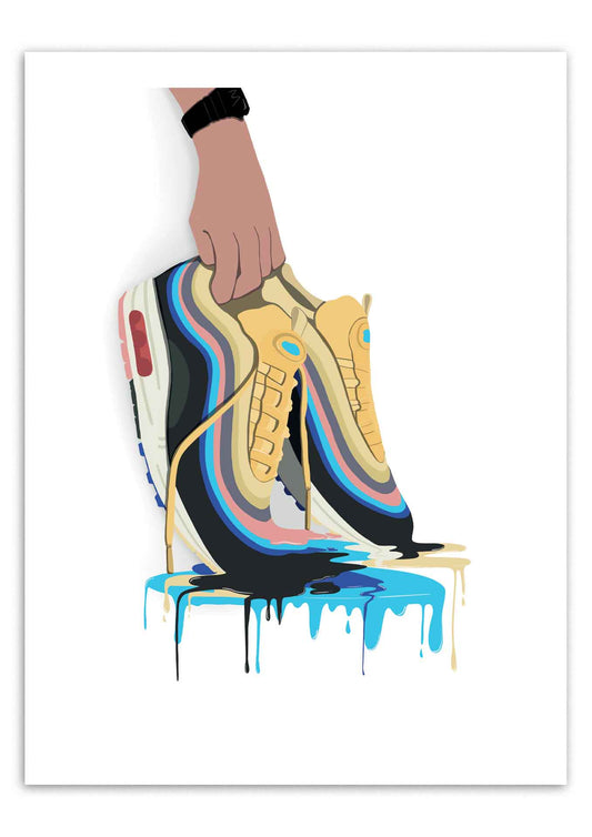 Affiche dripping painting. Une illustration imprimée sur un papier de qualité aux formats 30 par 40, en 40 et 21 par 29,7 cm, et en 40 par 59,4 en 200 grammes.