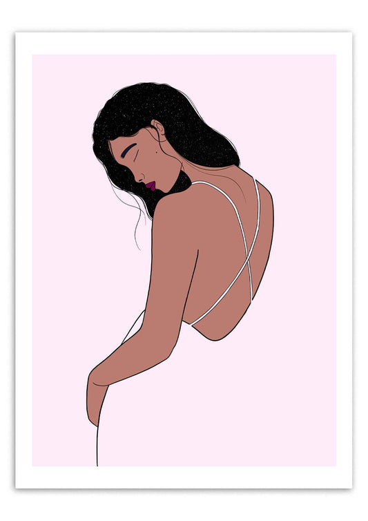 Affiche body shape. Une illustration imprimée sur un papier de qualité aux formats 30 par 40, en 40 et 21 par 29,7 cm en 200 grammes.