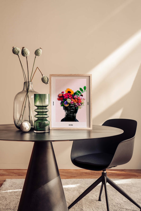 Affiche statuette africaine. Format 30 par 40 cm